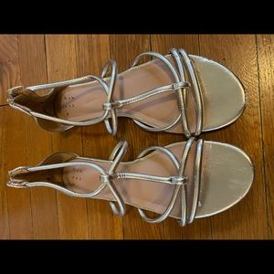 A new day gold strappy sandals flat 8